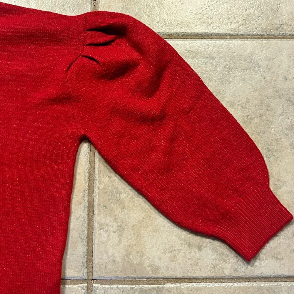 NWOT The Children's Place Girls Long Sleeve Crew Neck Sweater in Red Bow